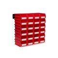 Triton Products Polypropylene Wall Storage Bin Kit, 7.375 in. D x 3 in. H x 4.125 in. W, Red 3-220RWS